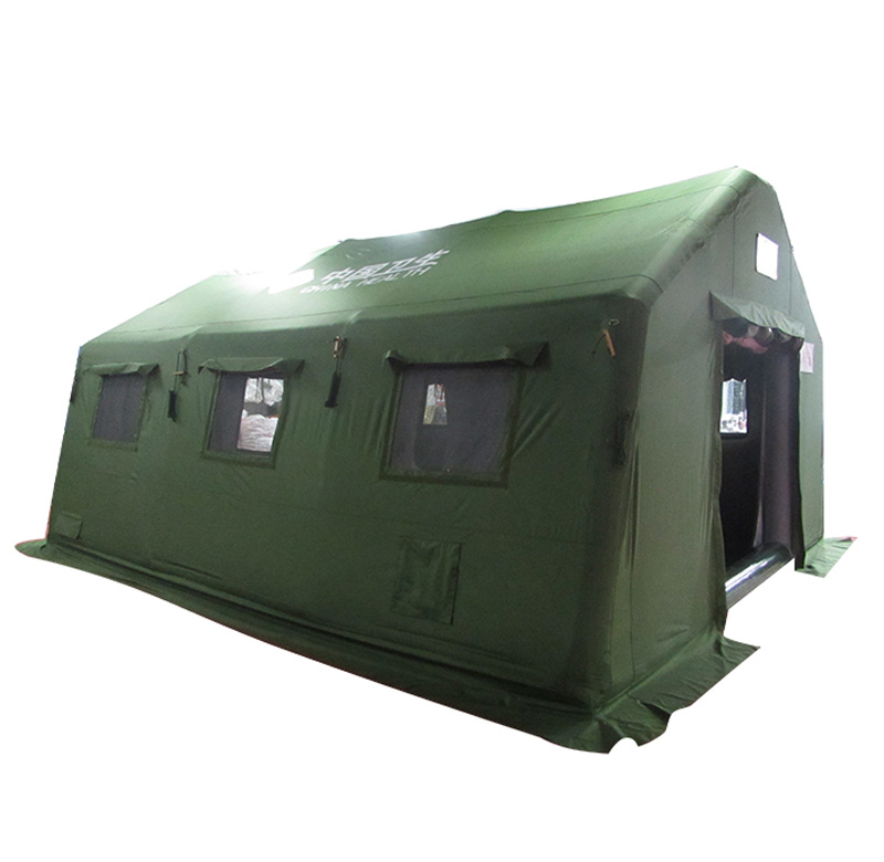 Customized big outdoor green inflatable army tent