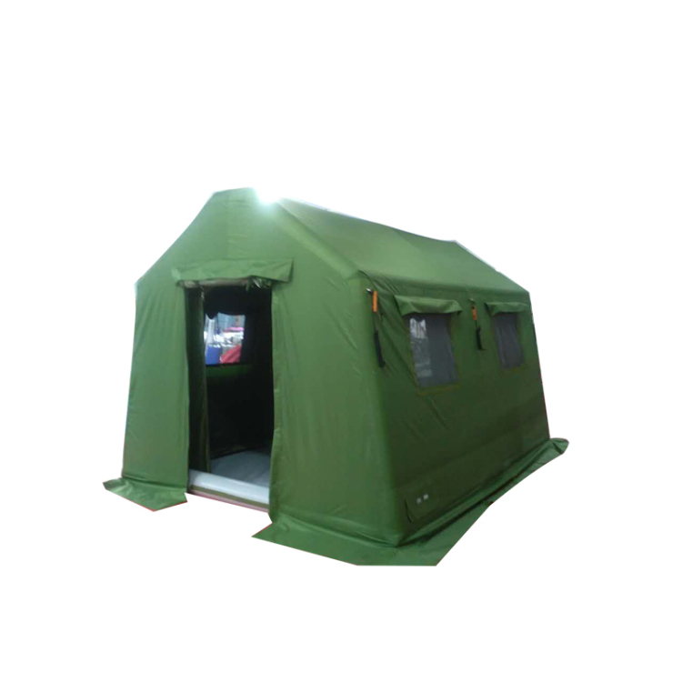 Canvas military green inflatable tents for camping