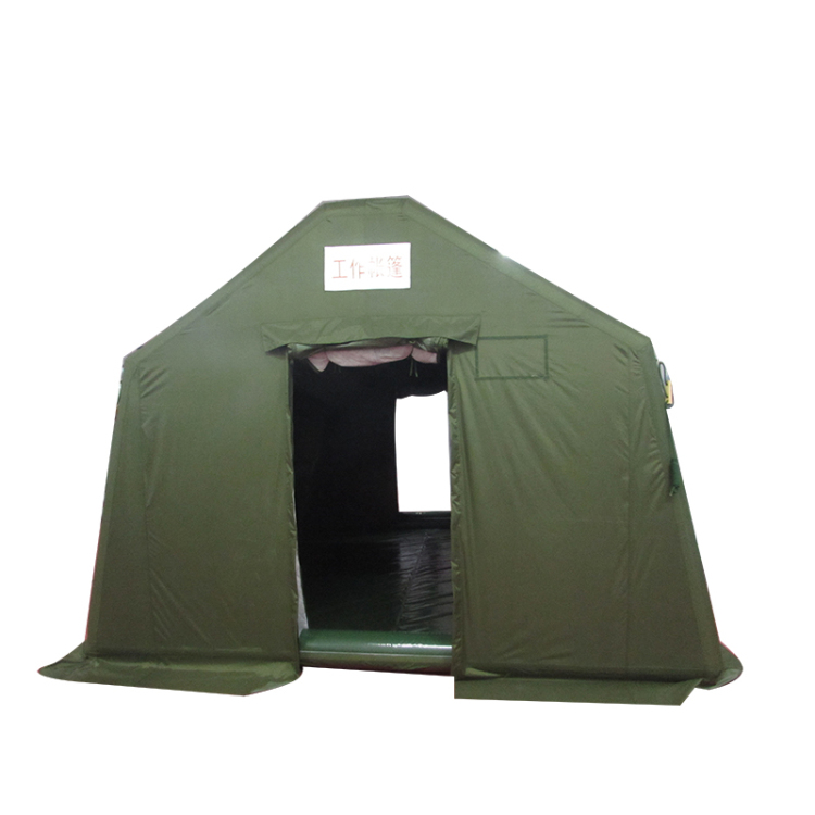 Canvas army inflatable tent for outdoor