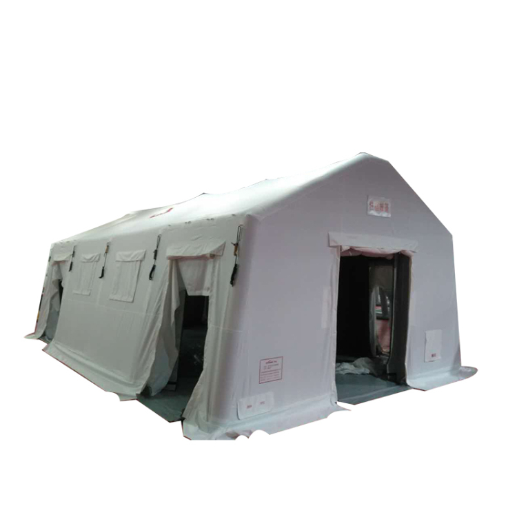 Modular large capacity inflatable rescue tents