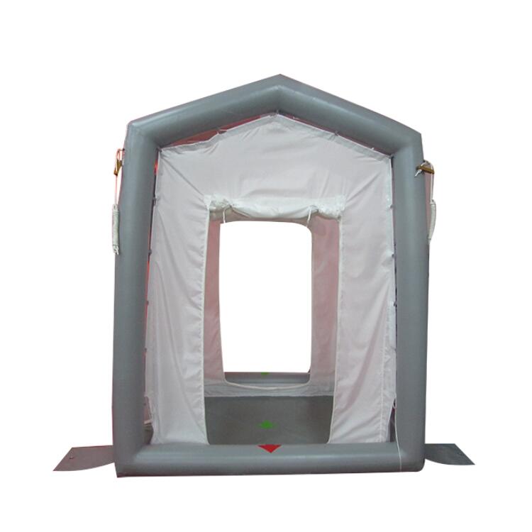 Single outdoor inflatable military shower tent