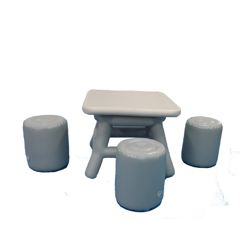 Outdoor foldable pvc inflatable table and stools for camping