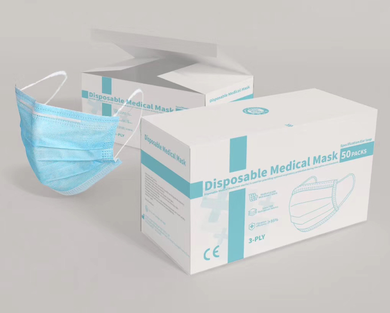 Surgical face mask 3 ply earloop disposable mask